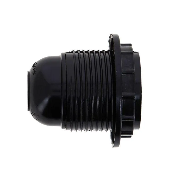 Патрон карболитовый с кольцом Е27 черный без наклейки PROxima EKF LHC-E27-r