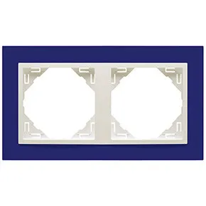 Efapel 90920 TZG Двойная рамка, синий/лёд Efapel 90920 TZG