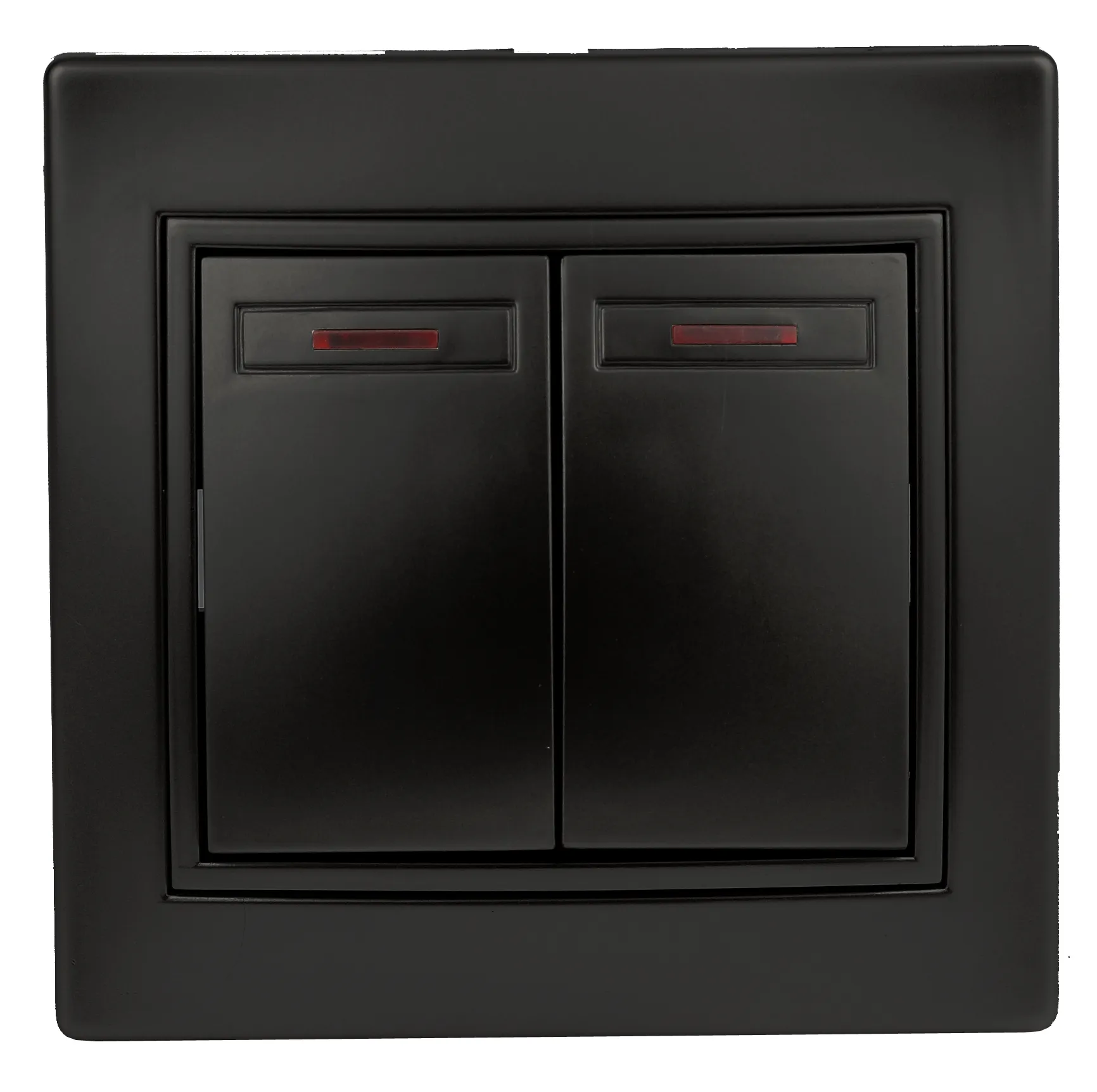 Выключатель двойной с подсветкой, 10А-250В, IP20, СУ, Plano, антрацит (10/200/3600) 1-105-05 Intro ЭРА Б0044564