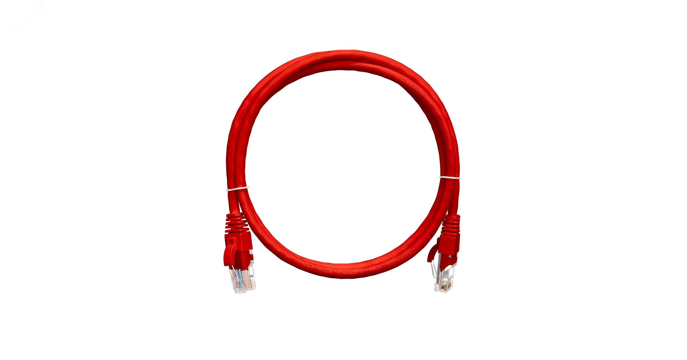 Патч-корд U/UTP 4 пары Cat 5e 2хRJ45/8P8C T568B 7х0205мм PVC красный 0.15м