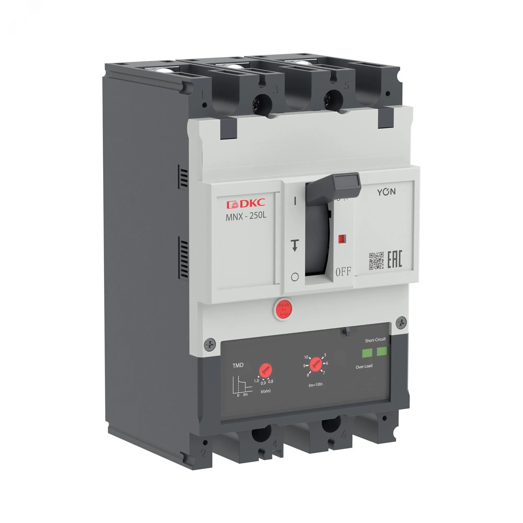 Авт. выкл. yon pro mnx250l 3p 200a 70ka при ac415v расц. tmd ДКС MNX250L3PTMD0200