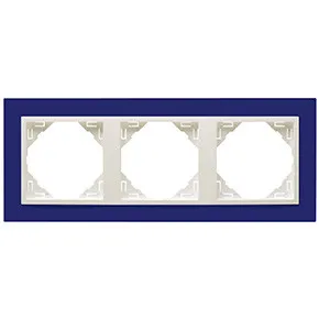 Efapel 90930 TZG 3-х местная рамка, синий/лёд Efapel 90930 TZG