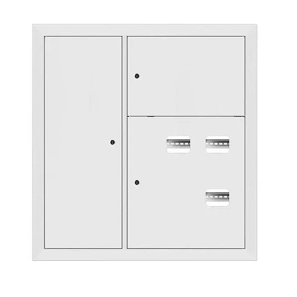 Щит этажный 3 кв. ral9003 со слаботочным отсеком слева (1000х950х160) proxima EKF MB29-V-3Z-RAL9003