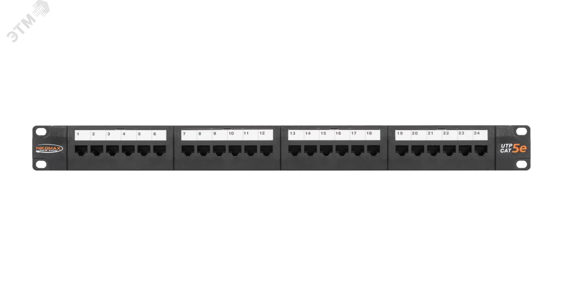 Патч-панель 19'' 1U 24 порта Кат 5e RJ45/8P8C UTP черная