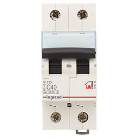 LEGRAND 404046 (604824) Автоматический выключатель, серия TX3, C40A, 40A, 2-полюсный