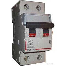 LEGRAND 407281 Автоматический выключатель, серия DX3-E, C40A, 40A, 2-полюсный