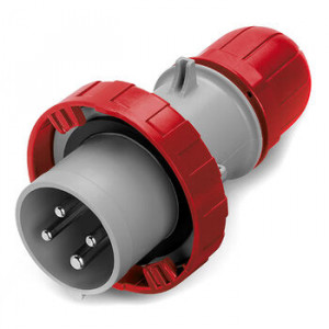 DKC / ДКС DIS2183236F Вилка кабельная прямая, безвинтовой зажим, 32A, 3P+E, IP67, для сечения кабеля 2,5-6,0мм2, 400В, цвет красный