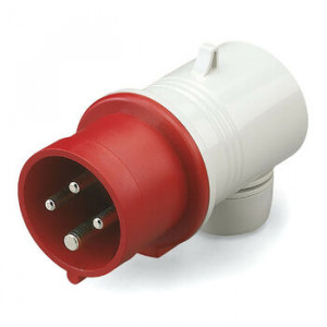 DKC / ДКС DIS2211636 Вилка кабельная угловая, винтовой зажим, 16A, 3P+E, IP44, для сечения кабеля 1,0-2,5мм2, 400В, цвет красный