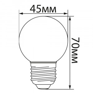 Лампа светодиодная Feron LB-37 Шарик E27 1W розовый 38123