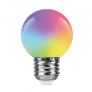 Лампа светодиодная Feron LB-371 Шар матовый E27 3W RGB плавная сменая цвета 38115