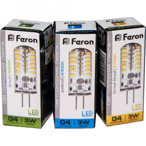 Лампа светодиодная Feron LB-422 G4 3W 6400K 25533