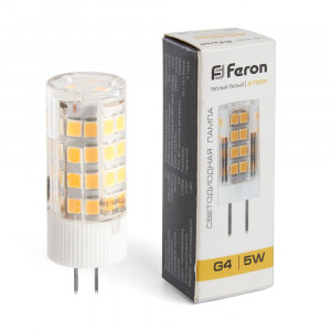 Лампа светодиодная Feron LB-432 G4 5W 2700K 25860