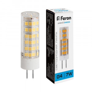 Лампа светодиодная Feron LB-433 G4 7W 6400K 25865