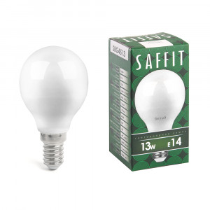 Лампа светодиодная SAFFIT SBG4513 Шарик E14 13W 4000K 55158