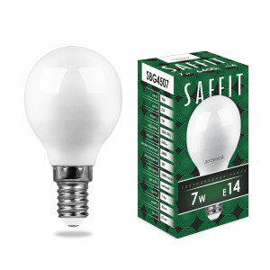 Лампа светодиодная SAFFIT SBG4507 Шарик E14 7W 6400K 55123