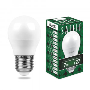 Лампа светодиодная SAFFIT SBG4507 Шарик E27 7W 4000K 55037
