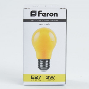 Лампа светодиодная Feron LB-375 E27 3W желтый 25921