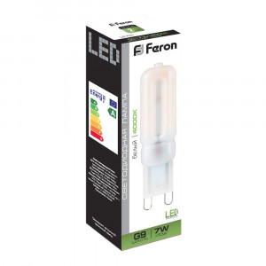 Лампа светодиодная Feron LB-431 G9 7W 4000K 25756