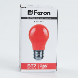 Лампа светодиодная Feron LB-375 E27 3W красный 25924