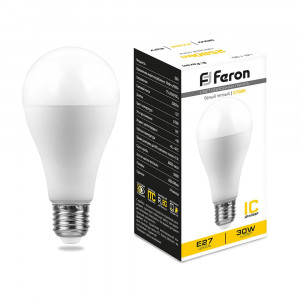 Лампа светодиодная Feron LB-130 Шар E27 30W 2700K 38194