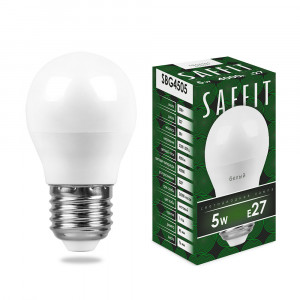 Лампа светодиодная SAFFIT SBG4505 Шарик E27 5W 4000K 55026