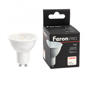 Лампа светодиодная Feron.PRO LB-1607 GU10 7W 6400K 38184