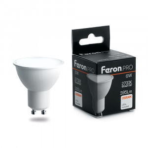 Лампа светодиодная Feron.PRO LB-1606 GU10 6W 2700K 38086