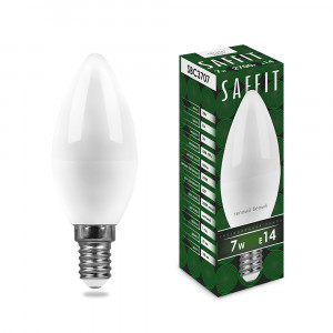 Лампа светодиодная SAFFIT SBC3707 Свеча E14 7W 2700K 55030