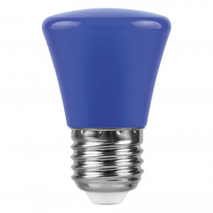 Лампа светодиодная Feron LB-372 Колокольчик E27 1W синий 25913