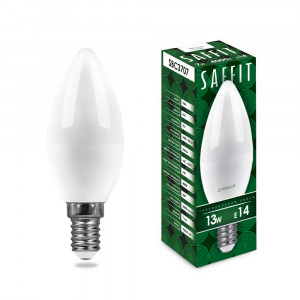 Лампа светодиодная SAFFIT SBC3713 Свеча E14 13W 6400K 55172