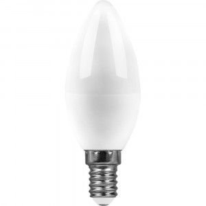Лампа светодиодная SAFFIT SBC3707 Свеча E14 7W 6400K 55169
