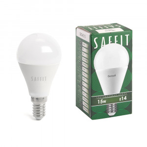 Лампа светодиодная SAFFIT SBG4515 Шарик E14 15W 4000K 55210