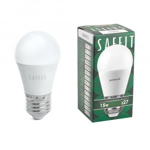Лампа светодиодная SAFFIT SBG4515 Шарик E27 15W 6400K 55214