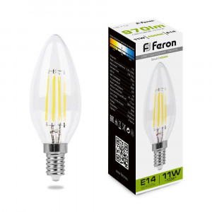 Лампа светодиодная Feron LB-713 Свеча E14 11W 4000K 38008