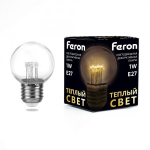 Лампа светодиодная Feron LB-378 E27 1W 2700K 41918
