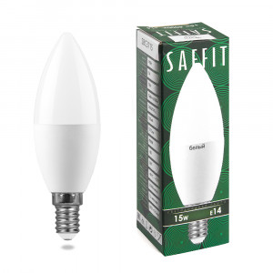 Лампа светодиодная SAFFIT SBC3715 Свеча E14 15W 4000K 55204