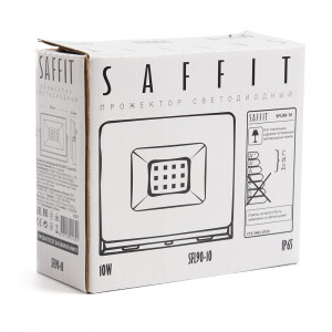 Светодиодный прожектор SAFFIT SFL90-10 IP65 10W 6400K черный 55067