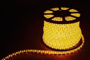 Дюралайт светодиодный Feron LED-F3W 3-х жильный , желтый, 2,88Вт/м 72LED/м 50м 220V артикул 26068