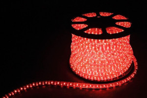 Дюралайт светодиодный Feron LED-R2W 2-х жильный , красный 1,44Вт/м 36LED/м 100м 220V артикул 26061