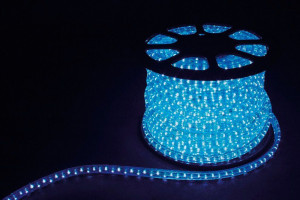 Дюралайт светодиодный Feron LED-F3W 3-х жильный, синий, 2,88Вт/м 72LED/м 50м 220V артикул 26071