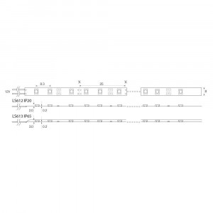 Cветодиодная LED лента Feron LS613, 120SMD(2835)/м 9.6Вт/м 5м IP65 12V 6500К Артикул 27731