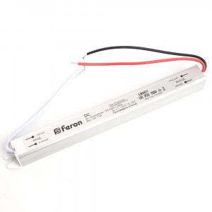 Трансформатор электронный для светодиодной ленты 24W 12V( ультратонкий драйвер), LB001 Артикул 48011