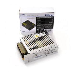 Трансформатор электронный для светодиодной ленты 60W 12V (драйвер), LB002 Артикул 41350