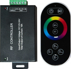 Контроллер для светодиодной ленты с П/У черный, 18А 12-24V, LD55 Артикул 21557