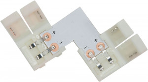 Комплект L коннекторов с соединителем для светодиодной ленты (2835/8мм), LD184 Артикул 23131