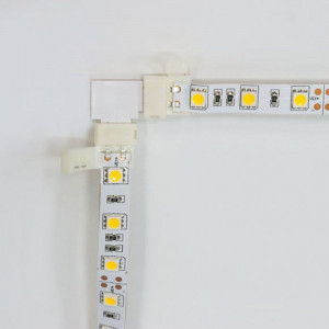 Комплект L коннекторов с соединителем для светодиодной ленты RGB (5050/10мм), LD186 Артикул 23133