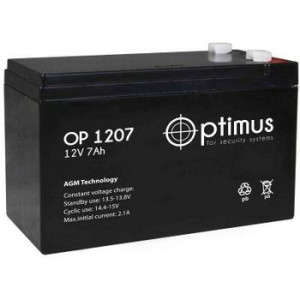 Аккумуляторная батарея для ОПС Optimus OP 1207 12В 7 Ач
