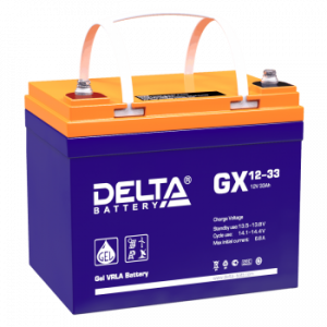Аккумуляторная батарея для ИБП гелевый Delta GX 12-33 12В 33 Ач