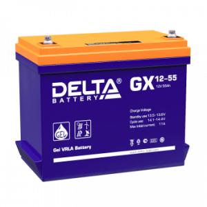 Аккумуляторная батарея для ИБП гелевый Delta GX 12-55 12В 55 Ач