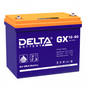 Аккумуляторная батарея для ИБП гелевый Delta GX 12-60 12В 60 Ач